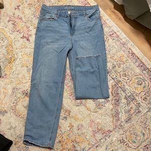 High rise straight leg jeans